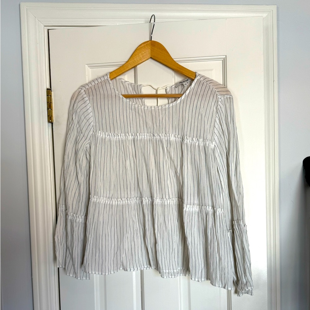 Madewell Tiered Top in Haysboro Stripe